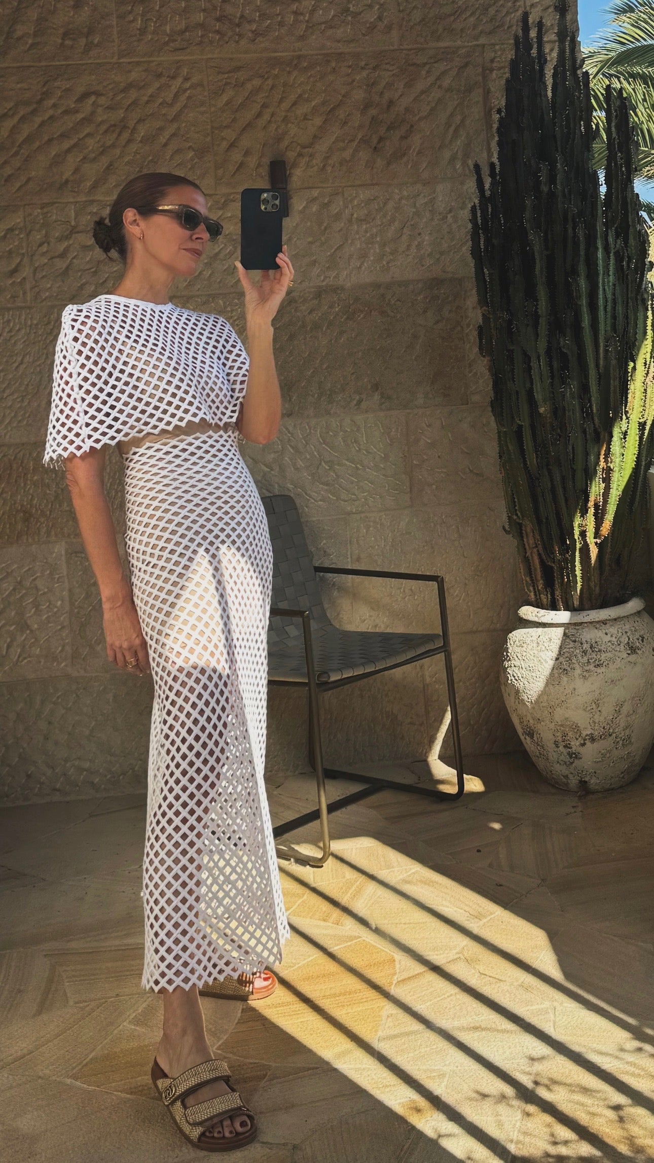 Villa Savoye Summer Capelet / Bianco
