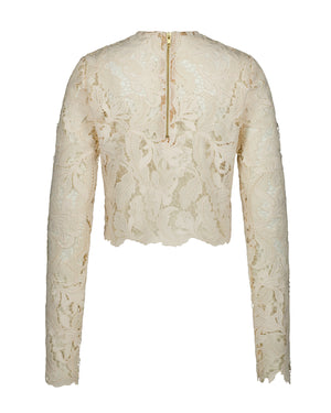 The Florentine Lace Top Buttermilk
