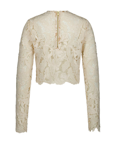 The Florentine Lace Top Buttermilk