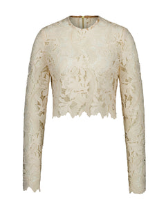 The Florentine Lace Top Buttermilk