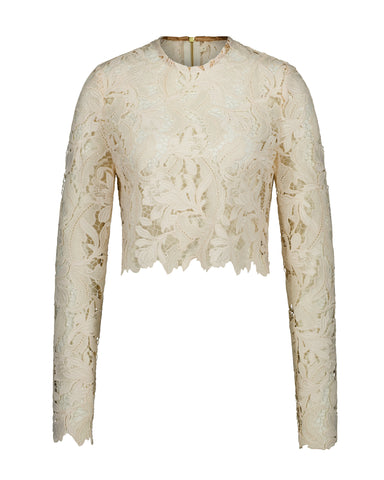 The Florentine Lace Top Buttermilk