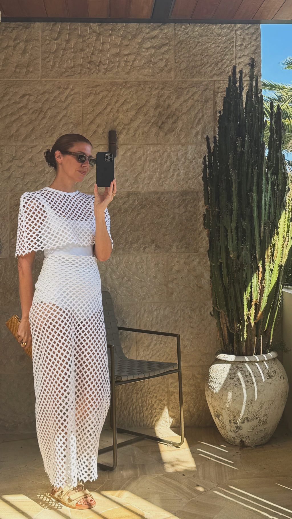 Villa Savoye Summer Capelet / Bianco