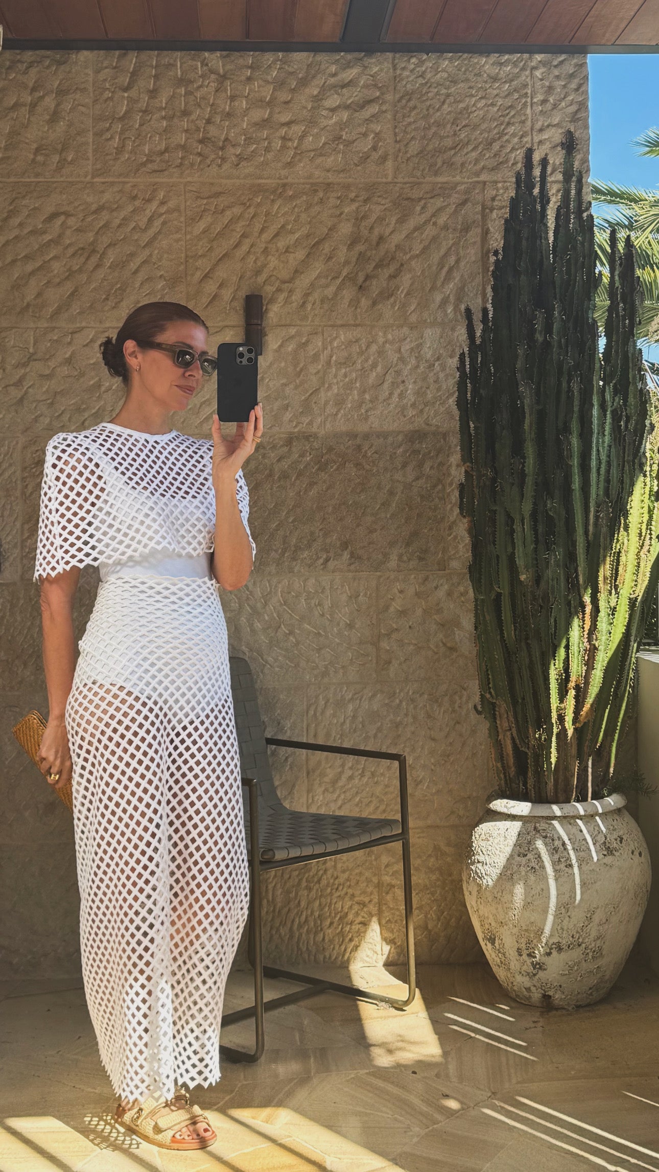 Villa Savoye Summer Capelet / Bianco