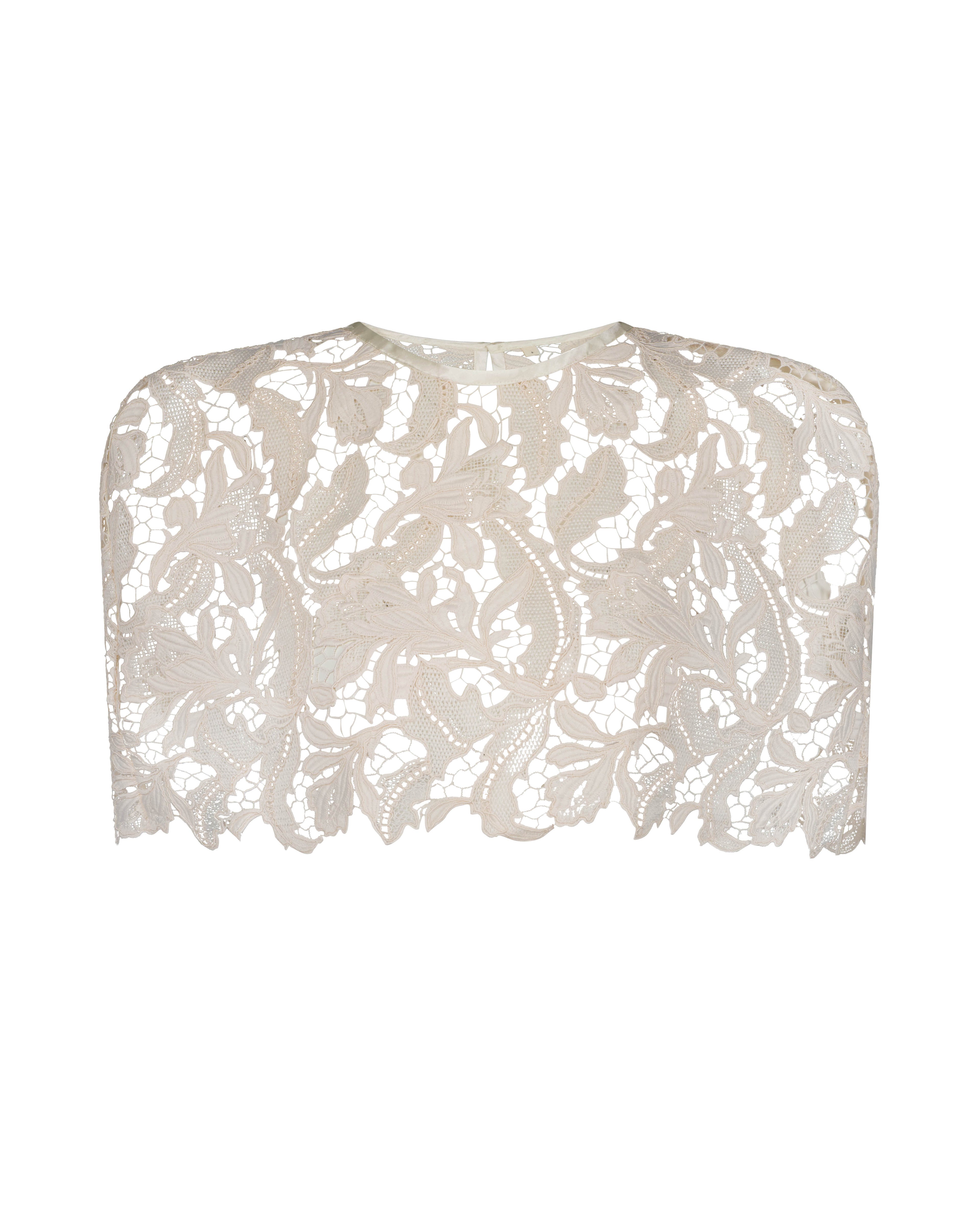 The Florentine Lace Capelet / Buttermilk