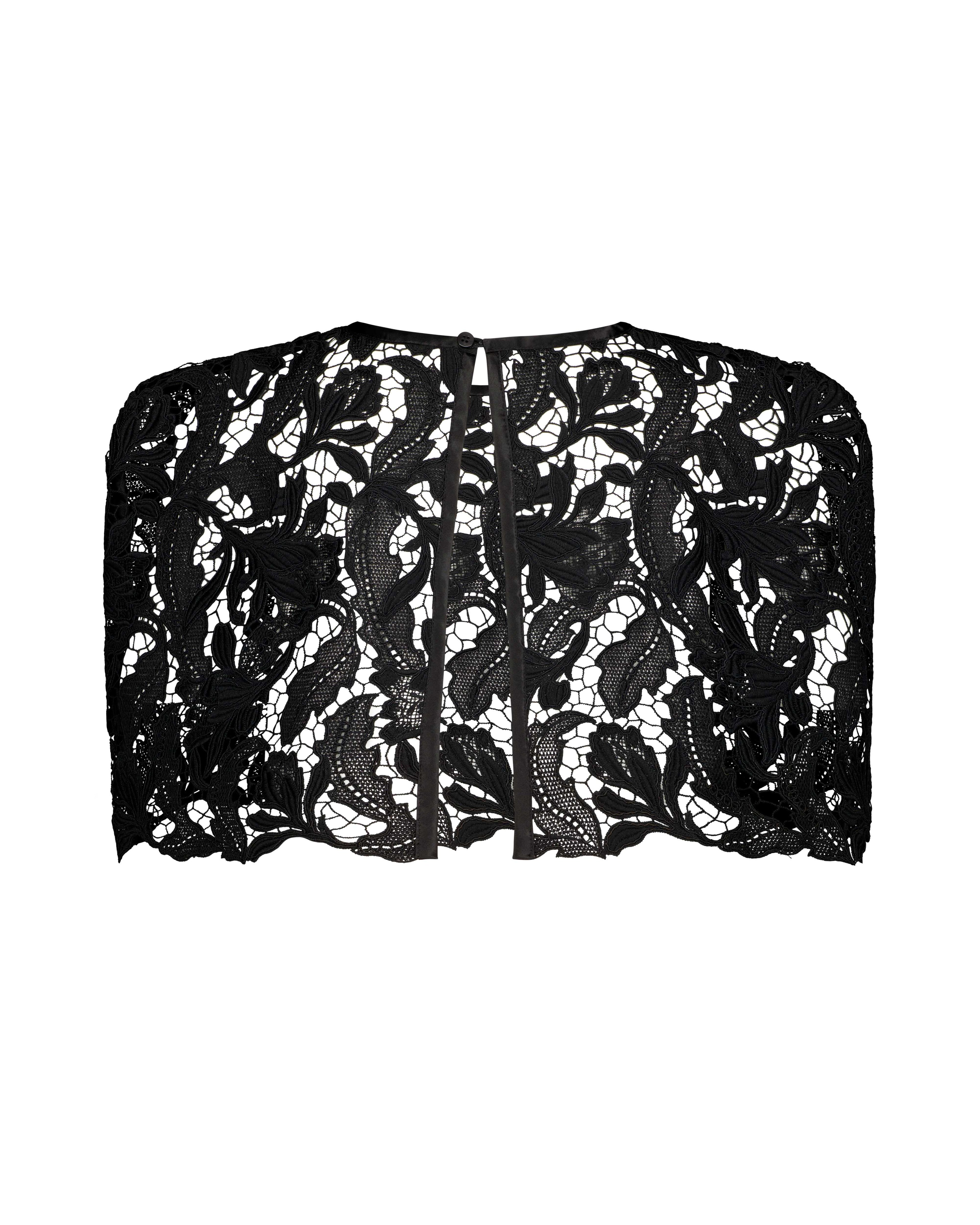 The Florentine Lace Capelet / Noir