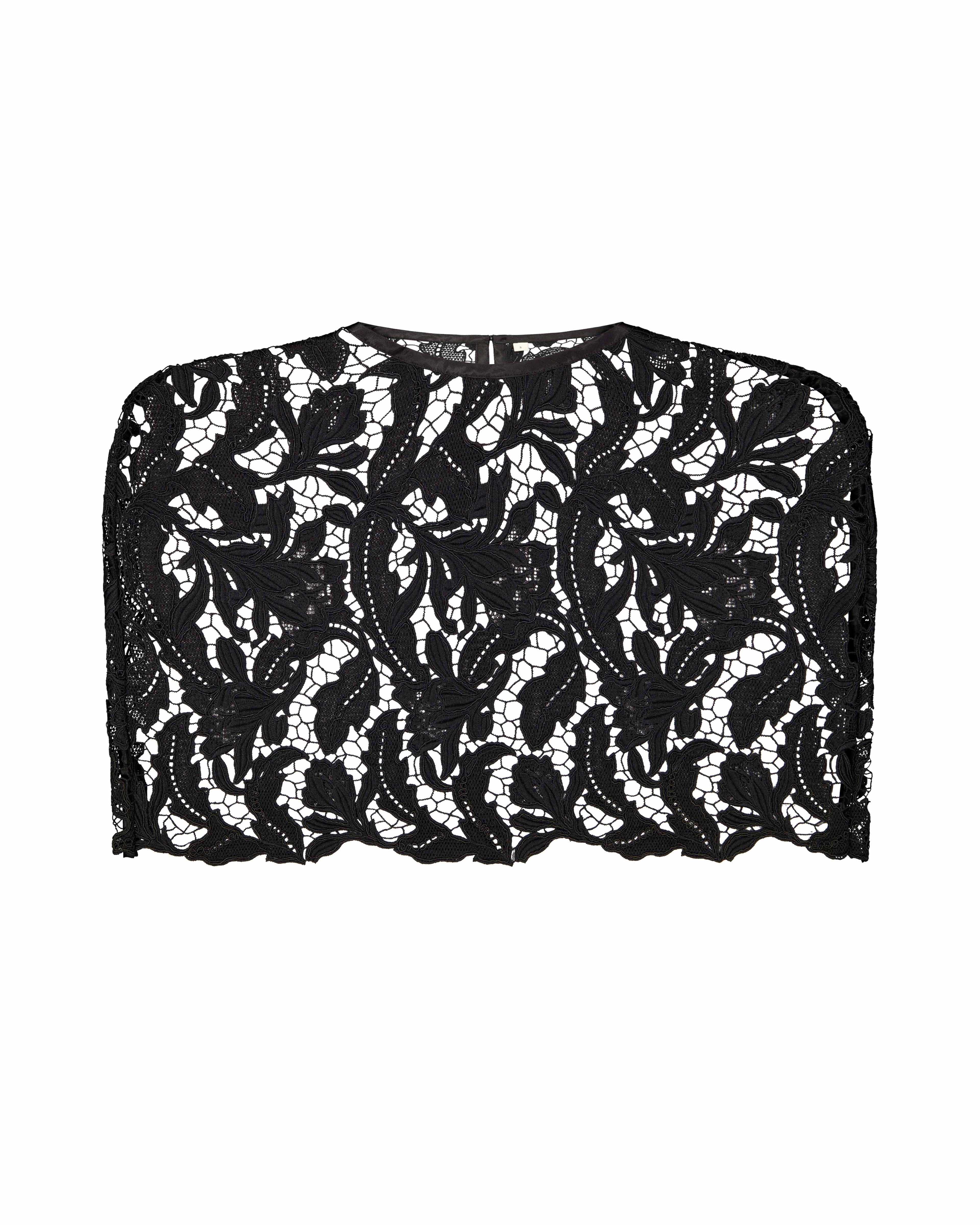 The Florentine Lace Capelet / Noir