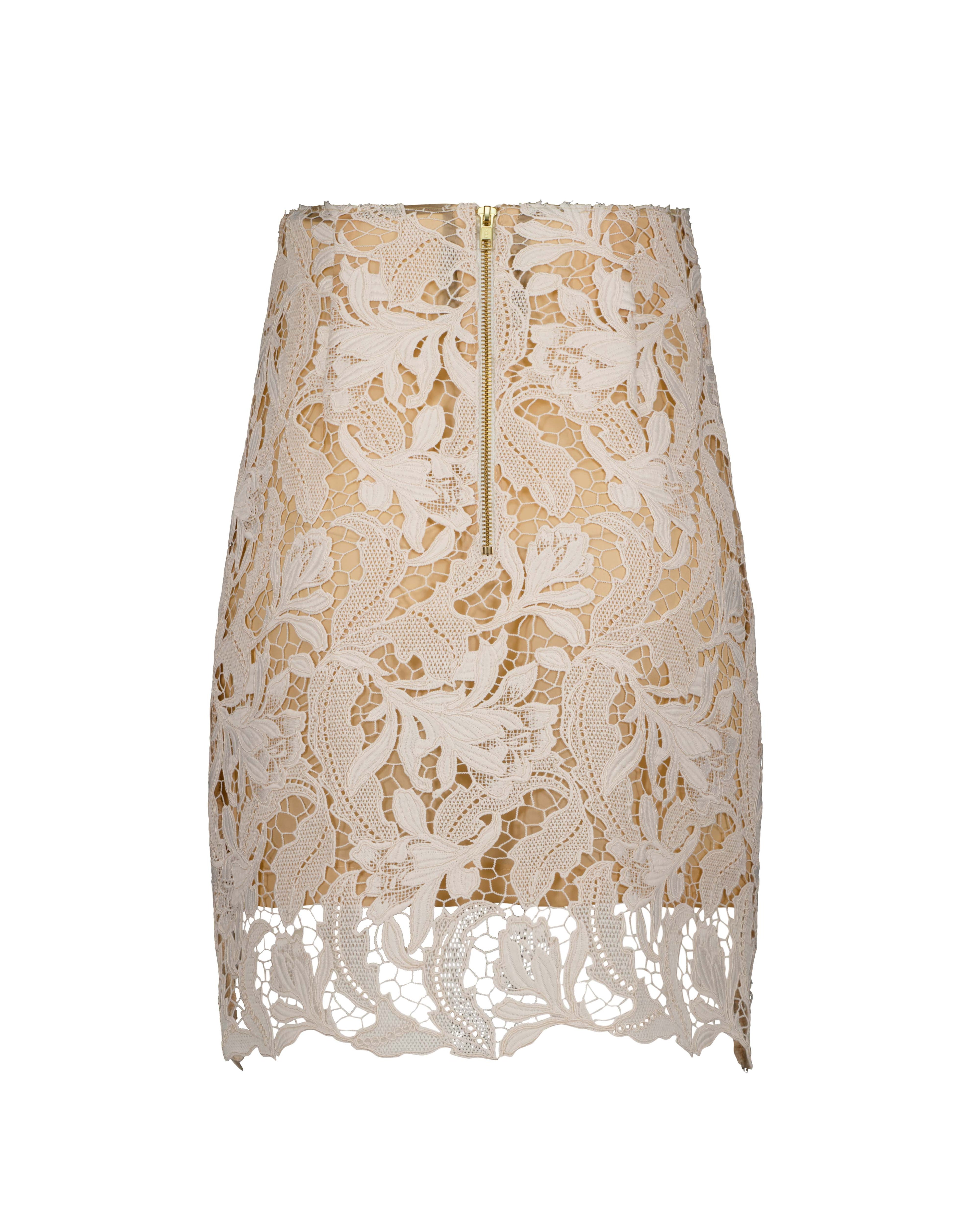 The Florentine Lace Skirt / Buttermilk