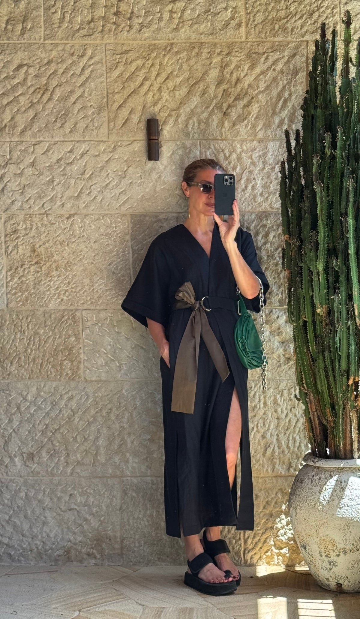 Paradiso Wrap Dress Long / Noir