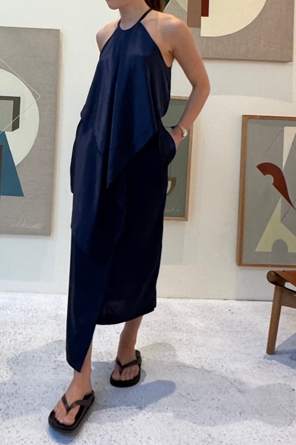 La Roche Silk Top / French Navy