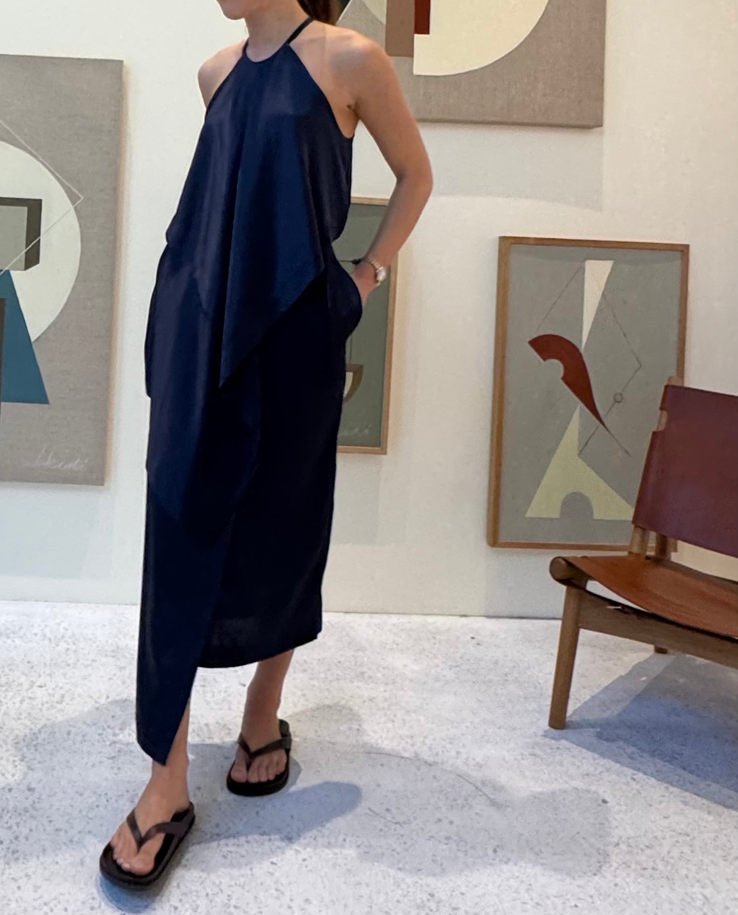 La Roche Silk Top / French Navy