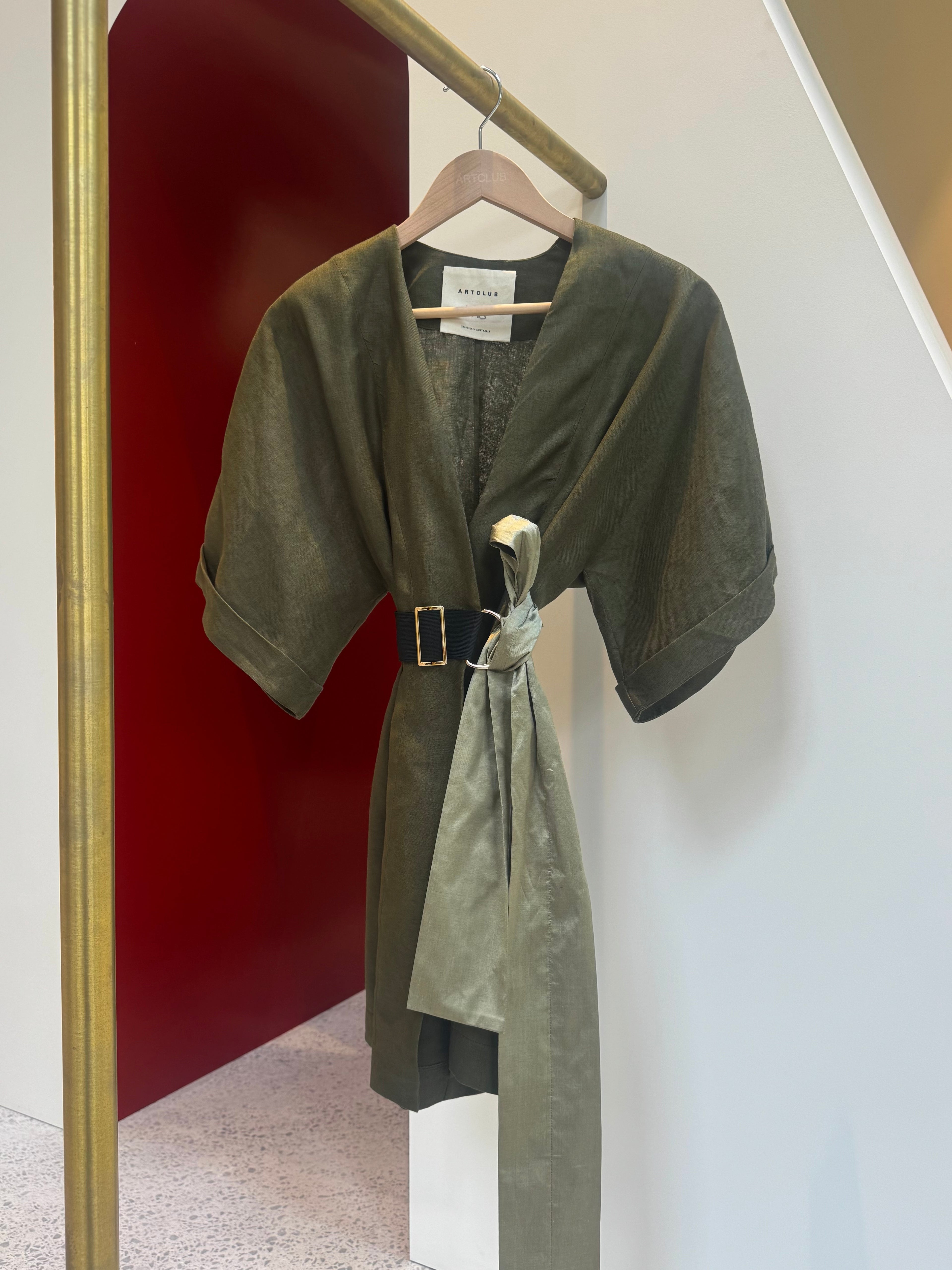 Paradiso Wrap Mini Dress / Vert