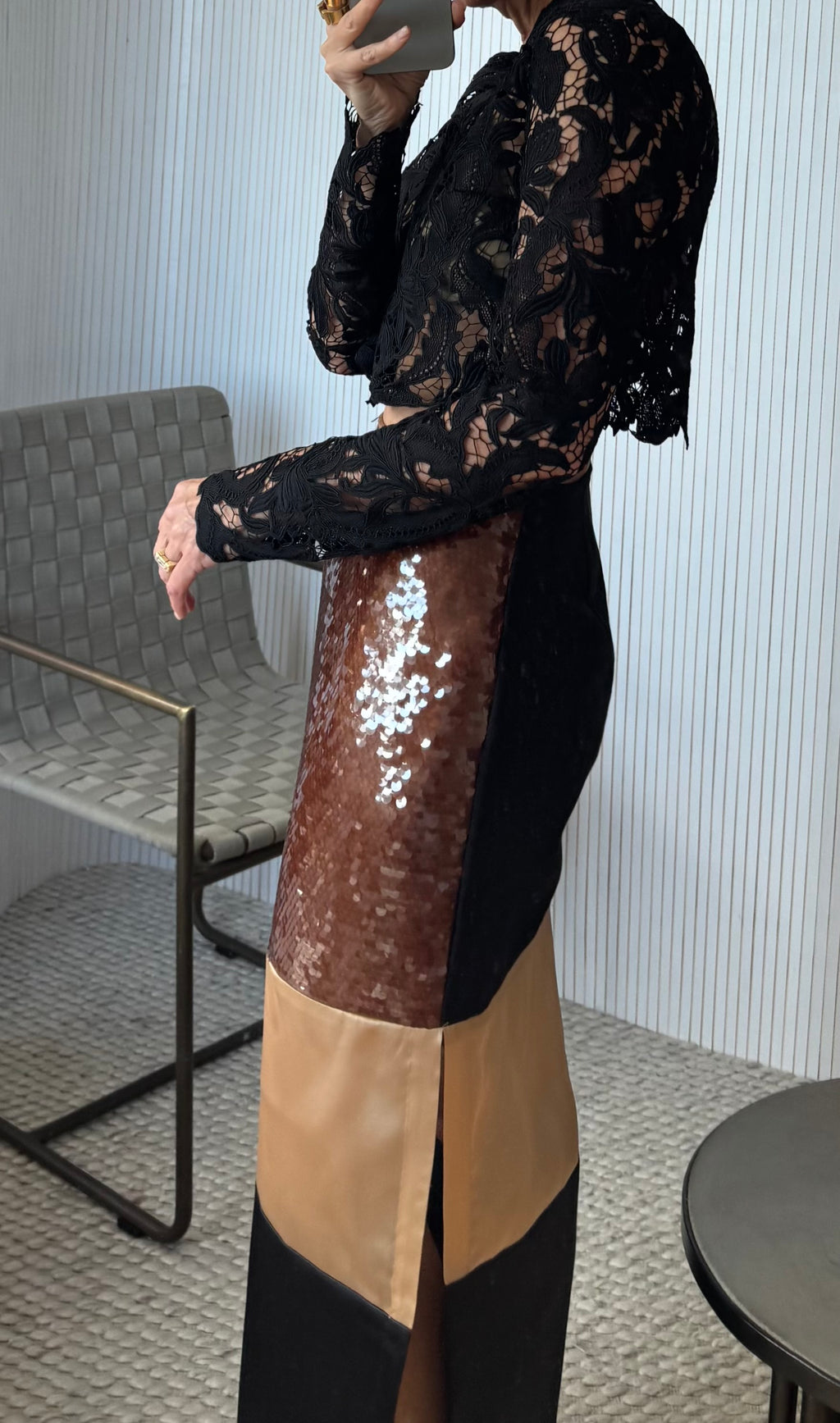 The Florentine Lace Top / Black