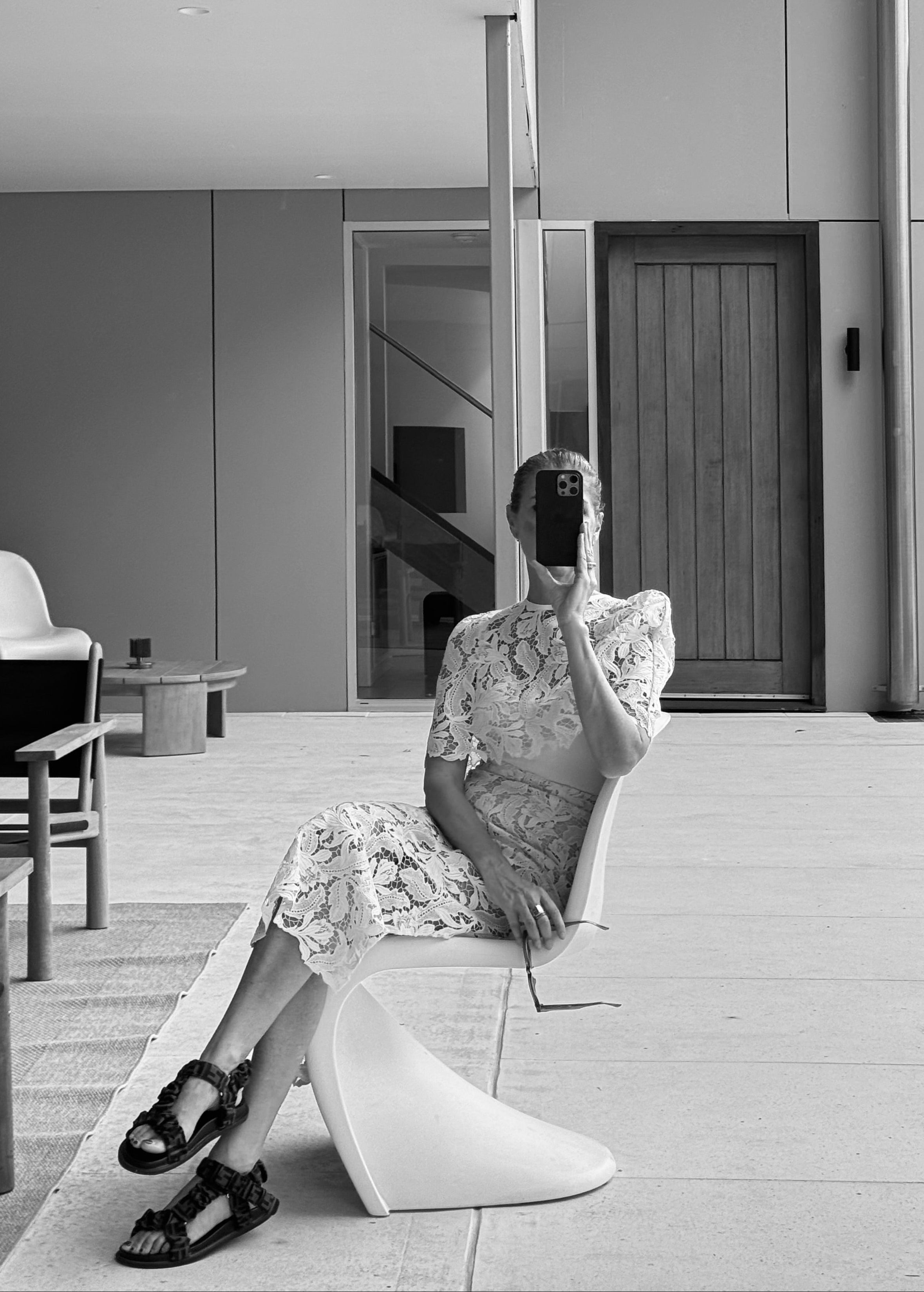 Florentine Lace Midi Skirt / Buttermilk