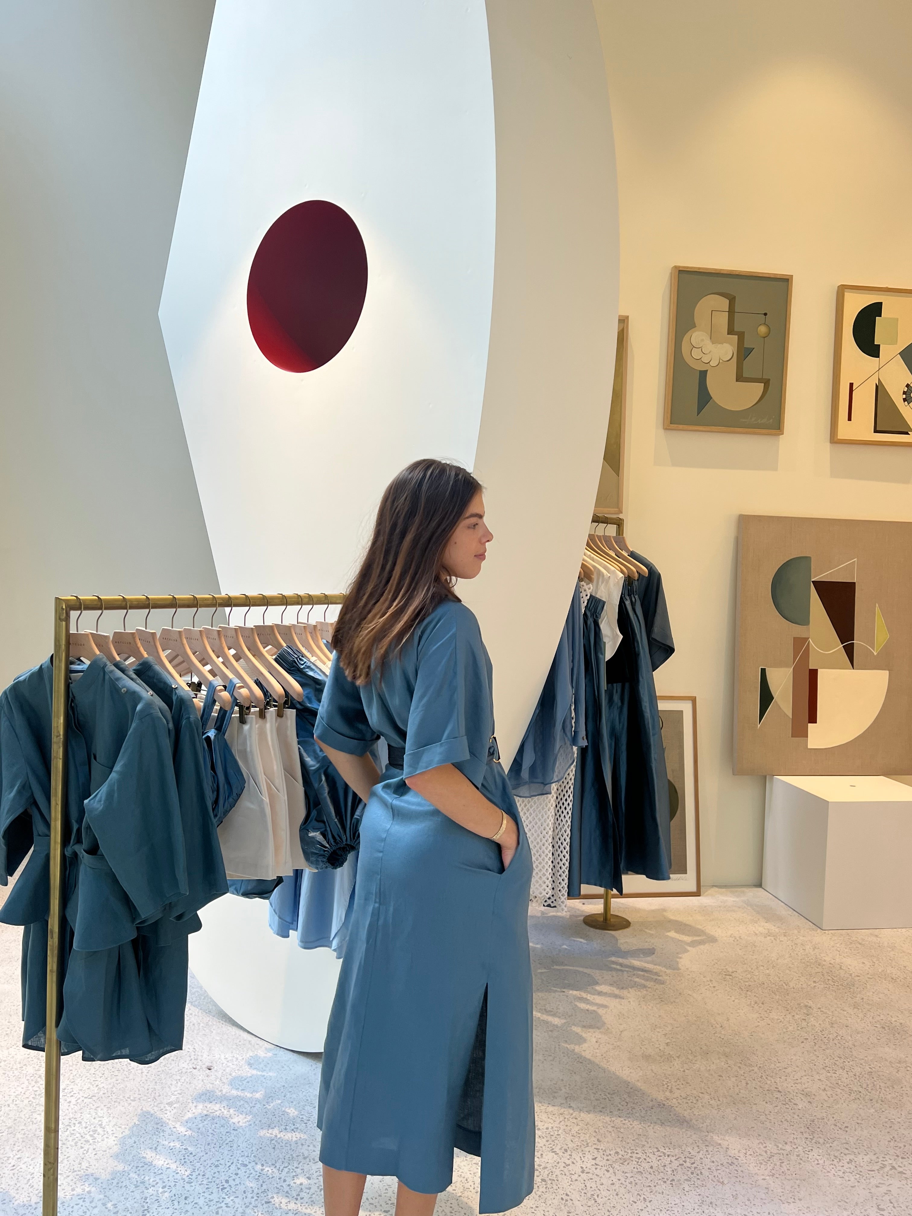 Paradiso Wrap Dress Long / Cielo