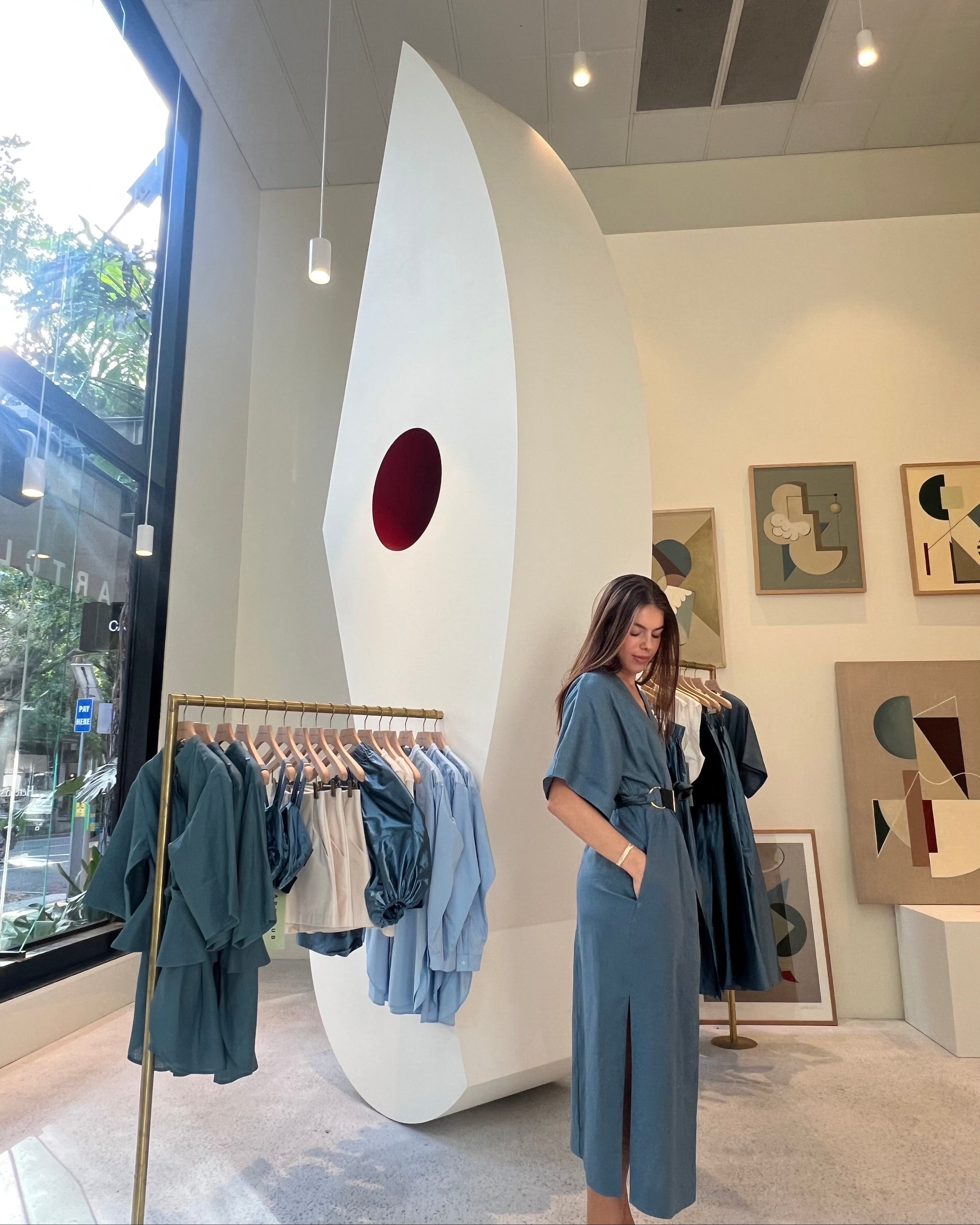 Paradiso Wrap Dress Long / Cielo