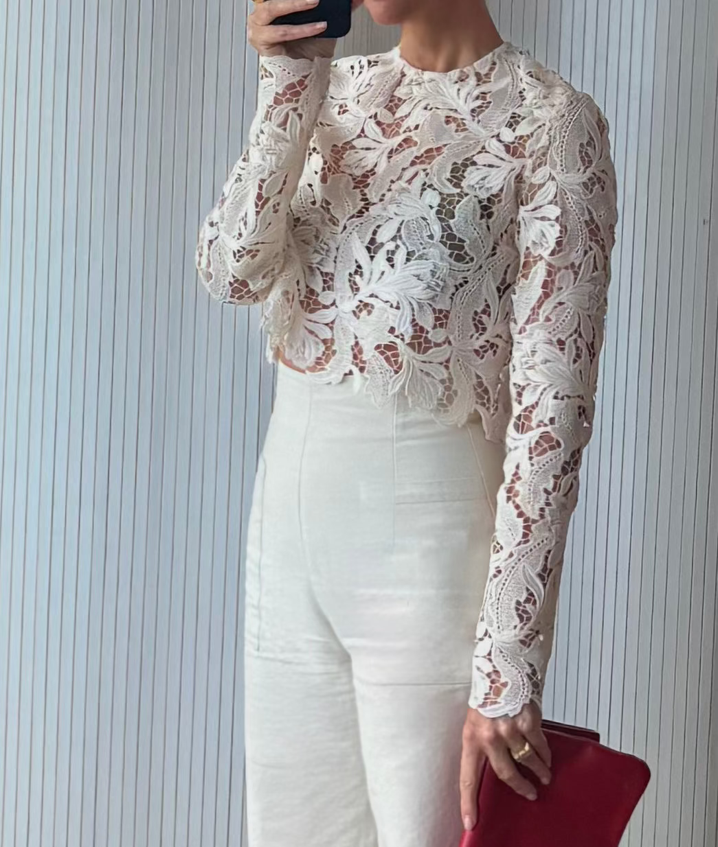 The Florentine Lace Top / Buttermilk