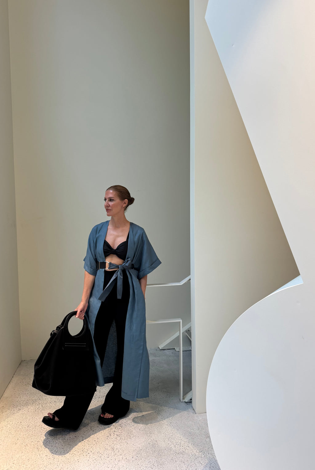 Paradiso Wrap Dress Long / Ciel