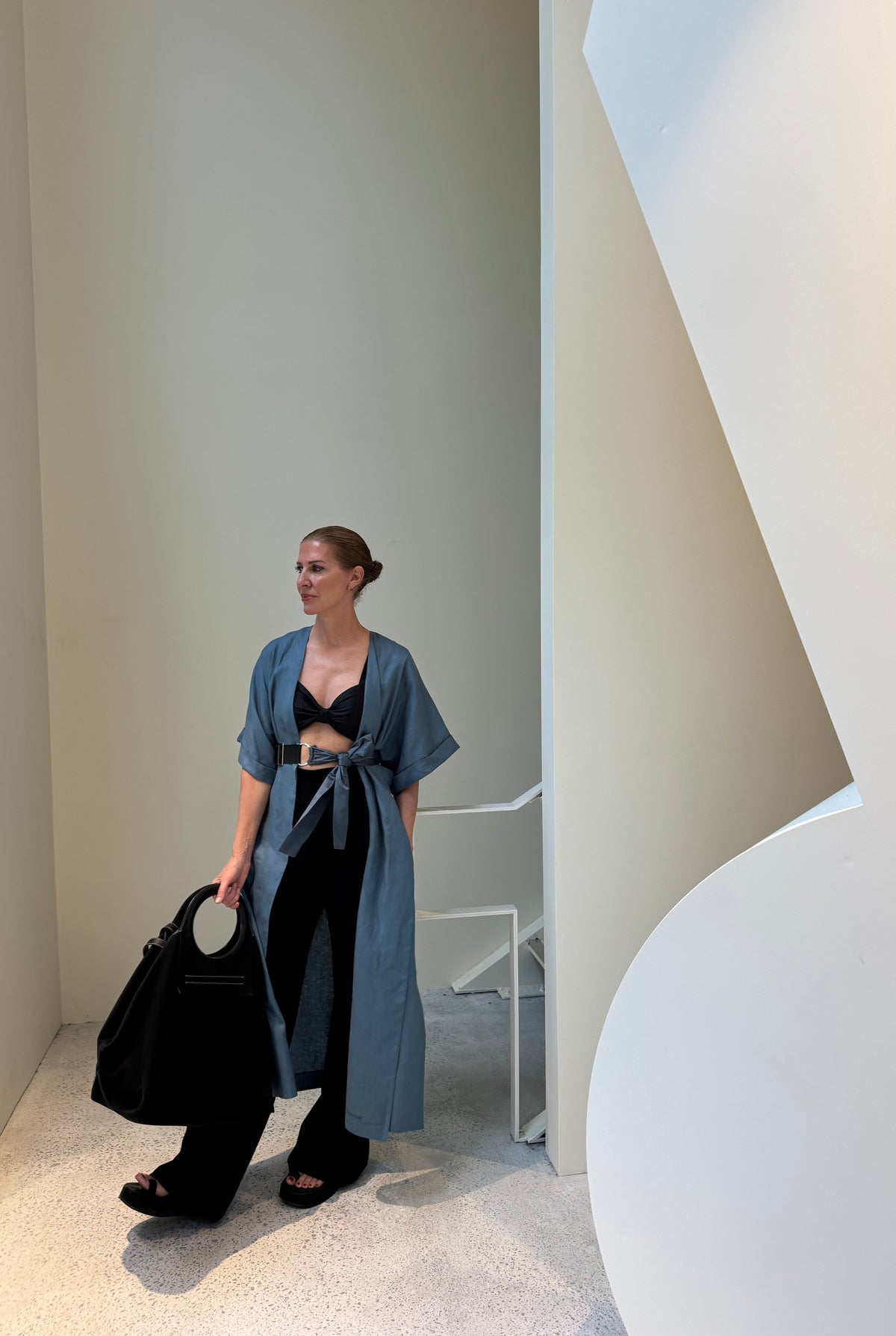 Paradiso Wrap Dress Long / Cielo