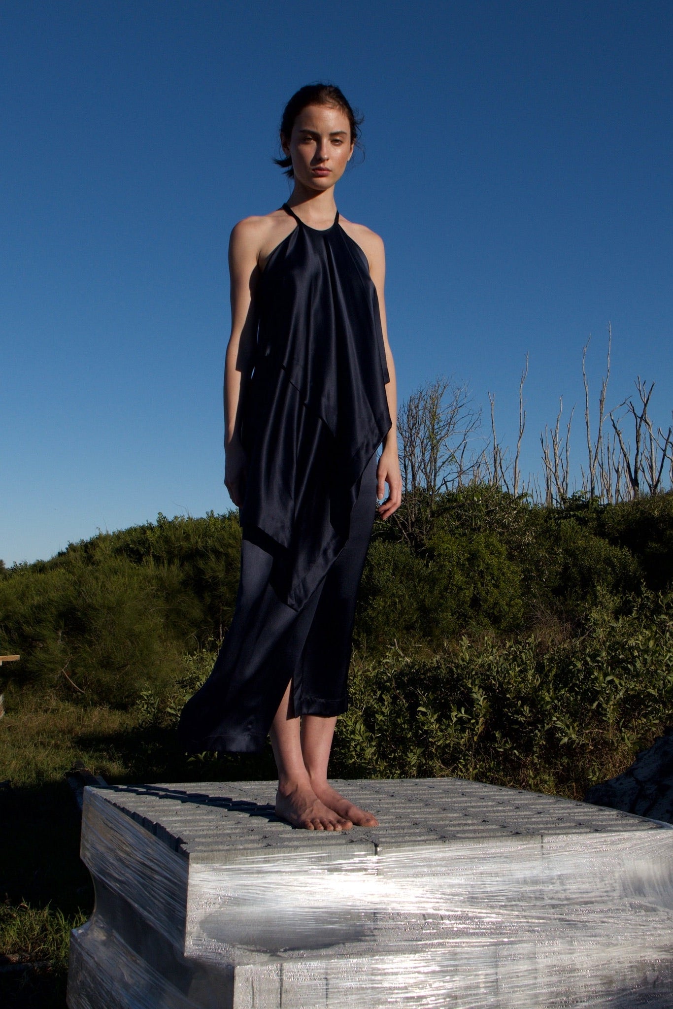 La Roche Silk Top / French Navy