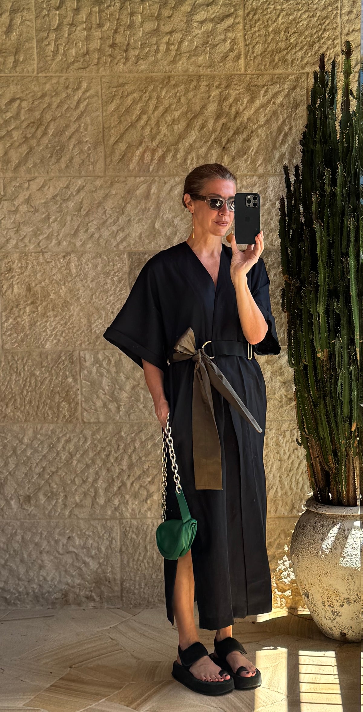 Paradiso Wrap Dress Long / Noir