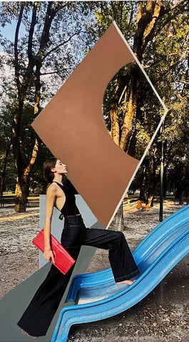 Parco Sempione. Hand Painted Photographic Print