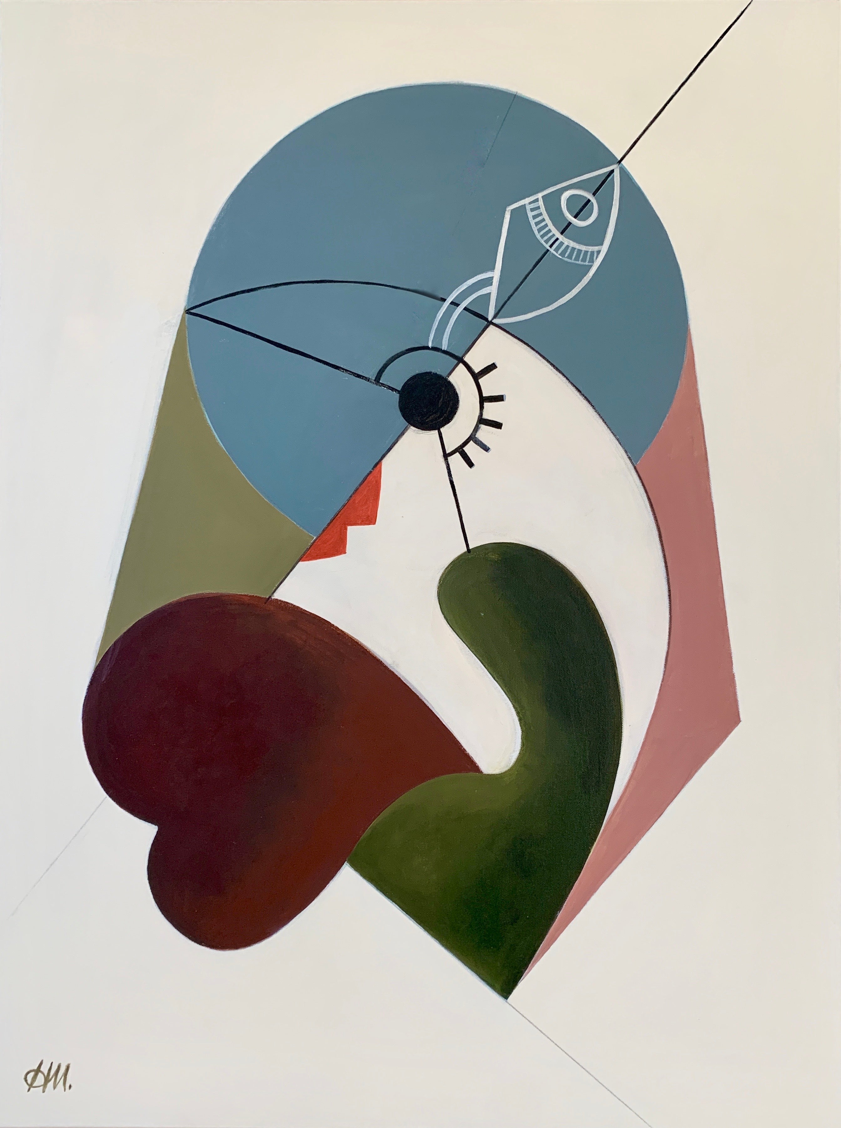 The Pragmatist - Original Sold. Hand Painted Art Print
