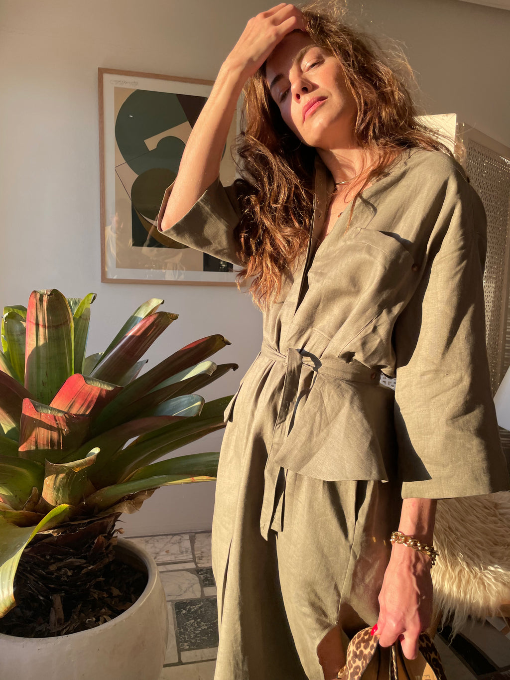 Florican Shirt Dress Khaki