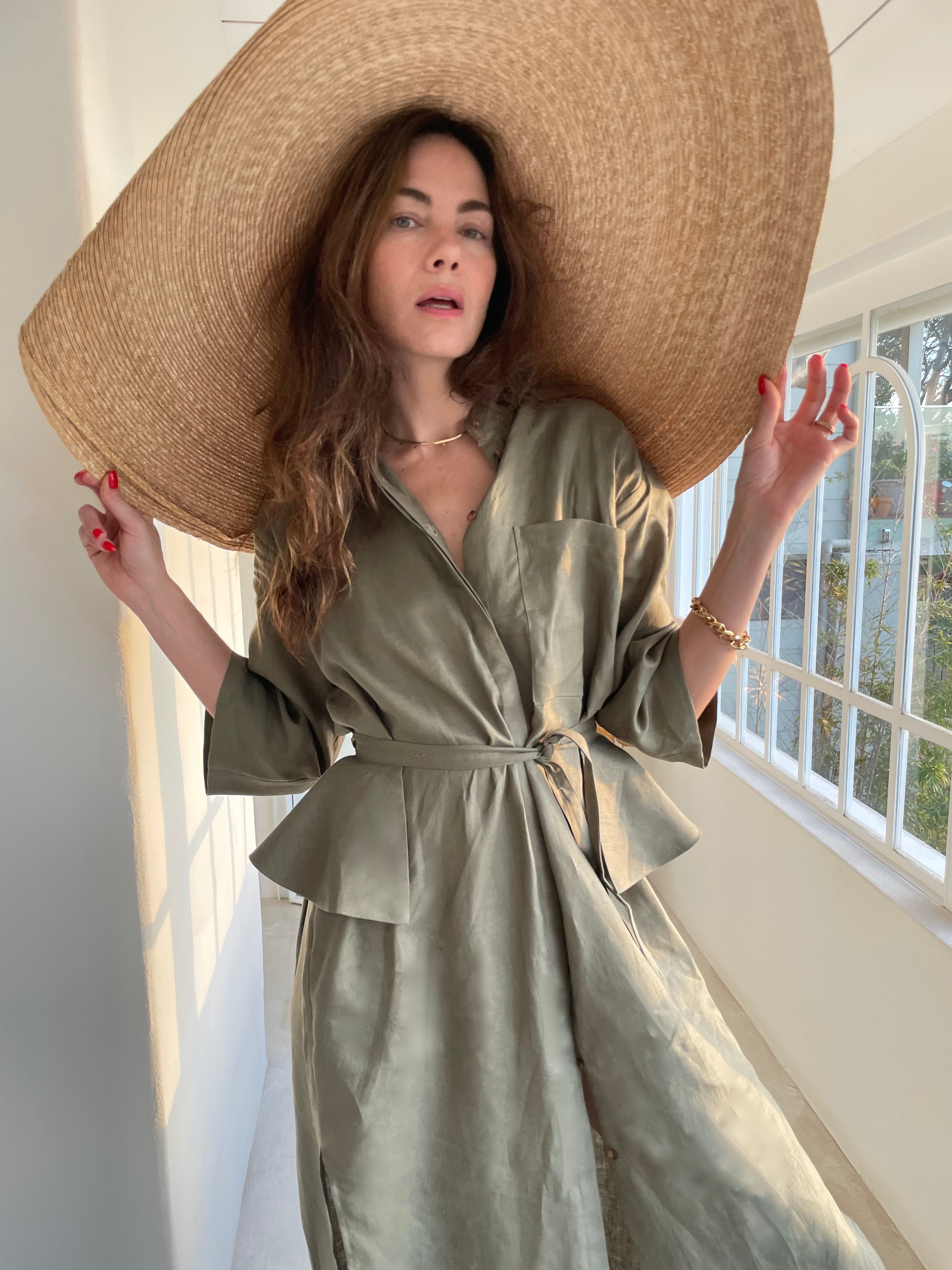 Florican Shirt Dress Khaki